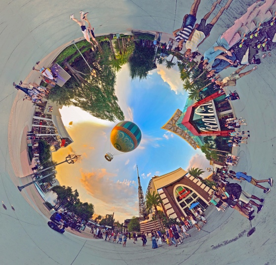 "Somewhere Over the Rainbow" Disney Springs 360 tiny world digital composite by Topher Maraffi, 2019.